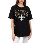Junk Food Clothing x NFL - New Orleans Saints - Bold Logo - Unisex Adult Short Sleeve Fan T-Shirt for Men and Women - Size XX-Large