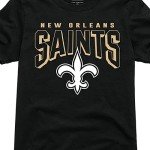 Junk Food Clothing x NFL - New Orleans Saints - Bold Logo - Unisex Adult Short Sleeve Fan T-Shirt for Men and Women - Size XX-Large