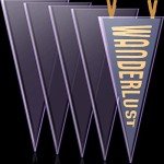 Gueevin 12 x 30 Inches Pennant Holder Clear Plastic Pennant Flag Frame Rigid Pennant Flag Holder for Displaying 12x30'' Pennant(5 Pcs)