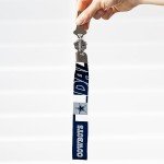 Rico Industries NFL Football Dallas Cowboys Wrist Lanyard Key Chain, Cute Wristlet Strap Keychain Holder for Women Men Car Keys ID Badges Card Wallet Phone Camera