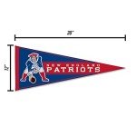 Rico Industries NFL Football New England Patriots Retro 12" x 30" Felt Wall Décor Pennant - Great for Home/Bed Room/Man Cave Décor