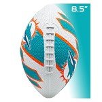 Franklin Sports NFL Miami Dolphins Football - Youth Football - Mini 8.5" Rubber Ball - Perfect for Kids - Team Logos and Colors