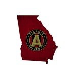 Fan Creations MLS Atlanta United Unisex Atlanta United Team Color Logo State Sign, Team Color, One Size