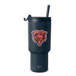 Simple Modern Officially Licensed NFL Chicago Bears 30 oz Tumbler with Flip Lid and Straws | Insulated Cup Stainless Steel | Gifts for Men Women | Trek Collection | Chicago Bears
