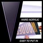 Gueevin 12 x 30 Inches Pennant Holder Clear Plastic Pennant Flag Frame Rigid Pennant Flag Holder for Displaying 12x30'' Pennant(5 Pcs)