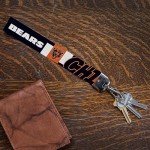 Rico Industries NFL Football Chicago Bears Wrist Lanyard Key Chain, Cute Wristlet Strap Keychain Holder for Women Men Car Keys ID Badges Card Wallet Phone Camera