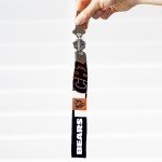 Rico Industries NFL Football Chicago Bears Wrist Lanyard Key Chain, Cute Wristlet Strap Keychain Holder for Women Men Car Keys ID Badges Card Wallet Phone Camera