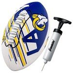 Franklin Sports NFL Los Angeles Rams Football - Youth Mini Football - 8.5" Junior Size Ball - SPACELACE Easy Grip Texture- Perfect for Kids