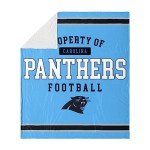 FOCO Carolina Panthers NFL Team Property Of Sherpa Fleece Blanket