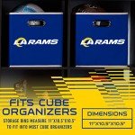 Franklin Sports NFL Los Angeles Rams Collapsible Storage Bin NFL Folding Cube Storage Container Fits Bin Organizers Fabric NFL Team Storage Cubes One Size