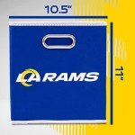 Franklin Sports NFL Los Angeles Rams Collapsible Storage Bin NFL Folding Cube Storage Container Fits Bin Organizers Fabric NFL Team Storage Cubes One Size