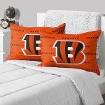 FOCO Cincinnati Bengals NFL Team Color Big Logo Standard 2 Pack Pillowcases