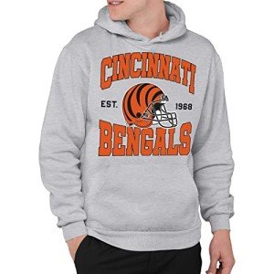 Junk Food Clothing x NFL - Cincinnati Bengals - Team Helmet - Unisex Adult Pullover Fleece Hoodie for Men and Women - Size XX-Large