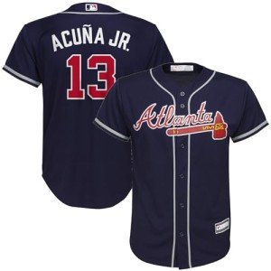Outerstuff Ronald Acuna Jr. Atlanta Braves MLB Kids 4-7 Navy Alternate Home Player Jersey (5-6)