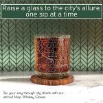 Greenline Goods Whiskey Glasses - 10 Oz Tumbler for Austin Lovers (Single Glass) - Etched with Austin Map - Old Fashioned Rocks Glass