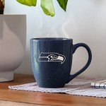 Rico Industries NFL Football Seattle Seahawks Primary 16 oz Team Color Laser Engraved Ceramic Coffee Mug