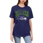 Junk Food Clothing x NFL - Seattle Seahawks - Bold Logo - Unisex Adult Short Sleeve Fan T-Shirt for Men and Women - Size Large