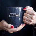 Rico Industries NFL Football Seattle Seahawks Primary 16 oz Team Color Laser Engraved Ceramic Coffee Mug