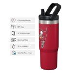 FOCO Tampa Bay Buccaneers NFL 30 oz Straw Tumbler