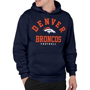 Junk Food Clothing x NFL - Denver Broncos - Classic Team Logo - Unisex Adult Pullover Fleece Hoodie for Men and Women - Size Medium