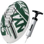 Franklin Sports NFL New York Jets Football - Youth Mini Football - 8.5" Junior Size Ball - SPACELACE Easy Grip Texture- Perfect for Kids