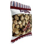 MLB Atlanta Braves Plush Peanuts Snack Toy for Dogs & Cats with Embroidered Team Name & Logo with Inner Squeaker