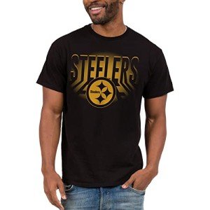 Junk Food Clothing x NFL - Pittsburgh Steelers - Team Spotlight - Unisex Adult Short Sleeve Fan T-Shirt for Men and Women - Size X-Large