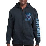 Junk Food Clothing x NFL - Tennessee Titans - MVP Zip Hoodie - Unisex Adult Full Zip Hooded Sweatshirt for Men and Women - Size XX-Large