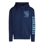 Junk Food Clothing x NFL - Tennessee Titans - MVP Zip Hoodie - Unisex Adult Full Zip Hooded Sweatshirt for Men and Women - Size XX-Large
