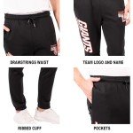 Ultra Game NFL Men's Active Super Soft Fleece Game Day Jogger Sweatpants, New York Giants, Black, Large