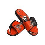 FOCO Cleveland Browns NFL Mens Colorblock Big Logo Gel Slides - L