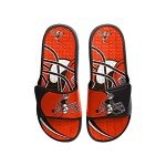 FOCO Cleveland Browns NFL Mens Colorblock Big Logo Gel Slides - L