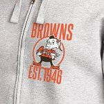 Junk Food Standard Soft Full Zip Hooded Fleece, Unisex Fit, Cleveland Browns-Athletic Heather Large
