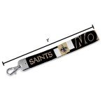 Rico Industries NFL Football New Orleans Saints Wrist Lanyard Key Chain, Cute Wristlet Strap Keychain Holder for Women Men Car Keys ID Badges Card Wallet Phone Camera