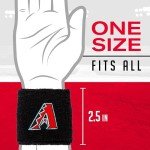 Franklin Sports Team 2.5-Inch Wristbands, Arizona Diamondbacks, 2.5" x 2.5"