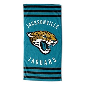 Northwest NFL Jacksonville Jaguars Unisex-Adult Beach Towel, 30" x 60", Stripes