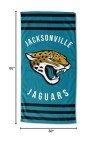 Northwest NFL Jacksonville Jaguars Unisex-Adult Beach Towel, 30" x 60", Stripes