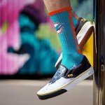 For Bare Feet NFL MIAMI DOLPHINS MVP Crew Sock Team Color Large