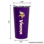 Rico Industries NFL Football Minnesota Vikings 18oz Soft Touch, Easy Grip Tumbler