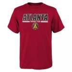 Outerstuff Atlanta United FC Juniors Boys Size Core Soccer Team T-Shirt (Red, Boys X-Large-16/18)