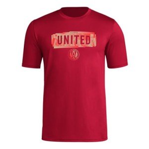 adidas Men's FC Short Sleeve Pre-Game T-Shirt, Team Victory Red/Atlanta United, Small