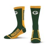 For Bare Feet NFL GREEN BAY PACKERS MVP Crew Sock Team Color Large