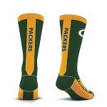 For Bare Feet NFL GREEN BAY PACKERS MVP Crew Sock Team Color Large