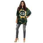Littlearth Green Bay Packers NFL Sheer Caftan with Flower Design