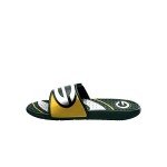 FOCO Green Bay Packers NFL Mens Colorblock Big Logo Gel Slides - L