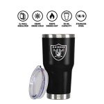 FOCO Las Vegas Raiders NFL Team Logo 30 oz Tumbler - Black
