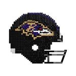 FOCO Baltimore Ravens NFL 3D BRXLZ Puzzle Replica Helmet Set, One Size