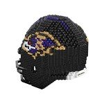FOCO Baltimore Ravens NFL 3D BRXLZ Puzzle Replica Helmet Set, One Size