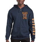 Junk Food Clothing x NFL - Chicago Bears - MVP Zip Hoodie - Unisex Adult Full Zip Hooded Sweatshirt for Men and Women - Size X-Large
