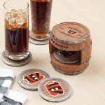 FOCO Cincinnati Bengals NFL 5 Pack Barrel Coaster Set